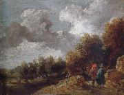 John Constable Landscape after Teniers oil painting